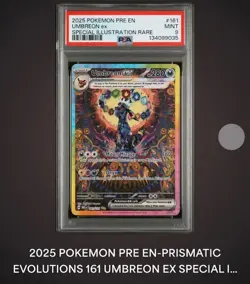 2025 POKEMON PRISMATIC EVOLUTIONS SPECIAL ILLUSTRATION RARE UMBREON EX PSA 9 - Image 2
