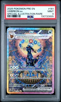 2025 POKEMON PRISMATIC EVOLUTIONS SPECIAL ILLUSTRATION RARE UMBREON EX PSA 9 - Image 1
