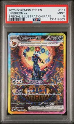 2025 POKEMON PRISMATIC EVOLUTIONS SPECIAL ILLUSTRATION RARE UMBREON EX PSA 9 - Image 1
