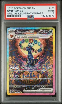 2025 POKEMON PRISMATIC EVOLUTIONS SPECIAL ILLUSTRATION RARE UMBREON EX PSA 9 - Image 1