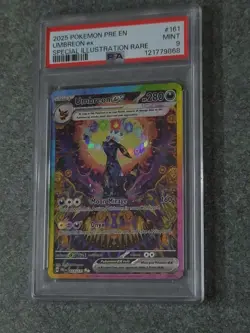 2025 POKEMON PRISMATIC EVOLUTIONS SPECIAL ILLUSTRATION RARE UMBREON EX PSA 9 - Image 1
