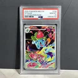 2025 Pokemon Mega Evolution Ivysaur Illustration Rare #134 PSA 10 Gem Mint - Image 1