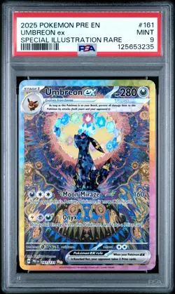 2025 POKEMON PRISMATIC EVOLUTIONS SPECIAL ILLUSTRATION RARE UMBREON EX PSA 9 - Image 1