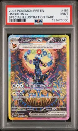 2025 POKEMON PRISMATIC EVOLUTIONS SPECIAL ILLUSTRATION RARE UMBREON EX PSA 9 - Image 1