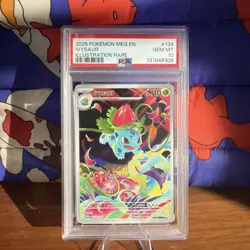 2025 Pokemon Mega Evolution Ivysaur Illustration Rare #134 PSA 10 Gem Mint - Image 1