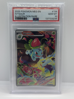 2025 Pokemon Mega Evolution Base #134 Illustration Rare Ivysaur PSA 10 Gem Mint - Image 1
