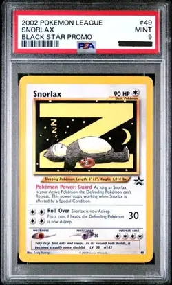 Snorlax #49 Black Star Promo Pokemon Card PSA 9 - Image 1
