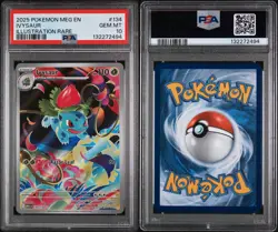 2025 Pokemon Mega Evolution Ivysaur Illustration Rare #134 PSA 10 Gem Mint - Image 3