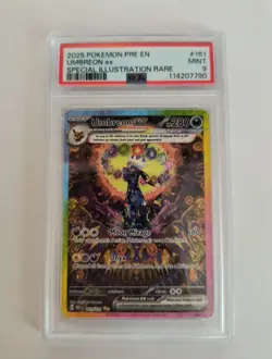 2025 POKEMON PRISMATIC EVOLUTIONS SPECIAL ILLUSTRATION RARE Umbreon EX PSA 9 - Image 1