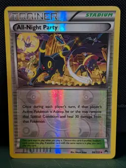 All-Night Party 96/122 Reverse Holo Uncommon XY BREAKpoint Pokemon Card NM - Image 1