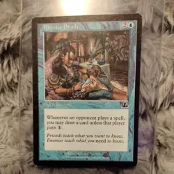 MTG Rhystic Study: Prophecy, Regular, Blue Enchantment, 45/143. 1993-2000 Card - Image 1