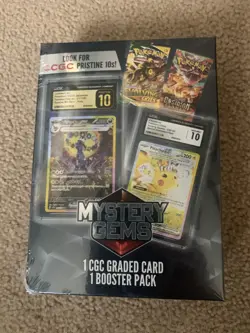 Pokemon TCG Limited Edition Mystery Gems CGC Graded Card And Booster Pack - Image 1