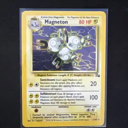 Magneton 11/62 Fossil Unlimited Holo Rare WOTC Pokemon Card LP - Image 3