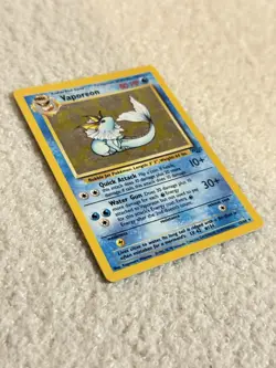 Vaporeon 12/64 LP Jungle Set 1999 Pokemon Card Holo Rare Holofoil - Image 2