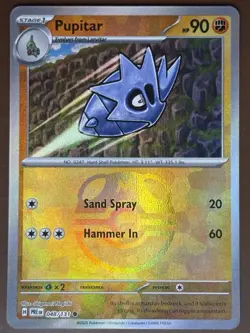 Pupitar (Master Ball Pattern) 048/131 Prismatic Evolutions Pokemon Card TCG NM - Image 1
