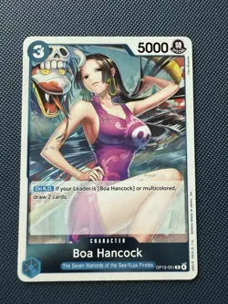 One Piece CCG Boa Hancock Op13-051 Rare Foil Card Game TCG English - Image 1