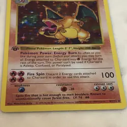 holographic charizard 1st edition not collectible for fun copy card - Image 2
