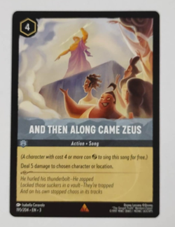 And Then Along Came Zeus 195/204 Into the Inklands Disney Lorcana Card NM - Image 1