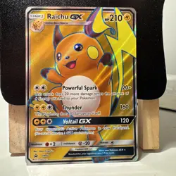 Pokemon Card Raichu GX SM90 Black Star Promo Full Art Sun & Moon Near Mint - Image 1