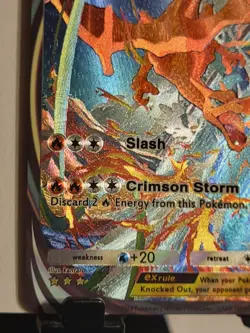 ~ Pocket Pokemon Charizard ex Immersive Illustration Textured Art Card Holo ~ - Image 5