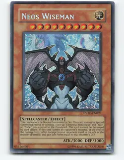 Neos Wiseman #CSOC-EN097 Secret Rare Foil YuGiOh Card Crossroads of Chaos - Image 1