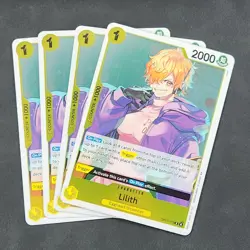 4x Lilith One Piece TCG OP13-113 Carrying On His Will Rare Foil x4 Card Playset - Image 1