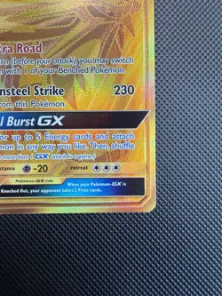 Solgaleo GX 173/156 Secret Rare Gold Ultra Prism Pokemon Card NM - Image 3