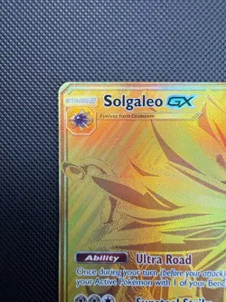 Solgaleo GX 173/156 Secret Rare Gold Ultra Prism Pokemon Card NM - Image 5