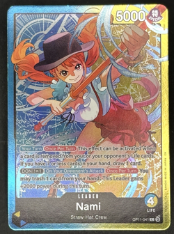 Nami OP11-41 (Nami Deck) One Piece Learn Together Deck Leader Card English Foil - Image 1
