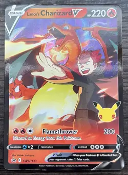 Lance's Charizard V SWSH133 Pokemon TCG Sword & Shield Promo Cards Holo MINT NM - Image 1