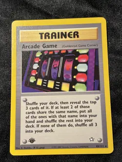 Arcade Game - 83/111 - Pokemon Neo Genesis 1st Edition Rare Card WOTC LP (A1) - Image 1