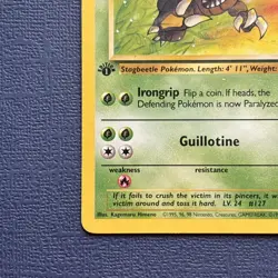 1999 Pokemon PINSIR Jungle Set 1ST EDITION Rare NON HOLO Card 25/64 WotC EX+ NM - Image 5