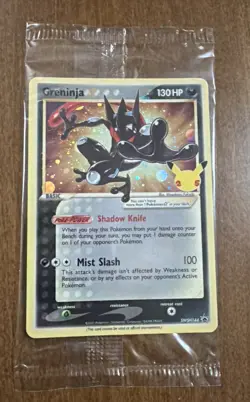 Pokemon TCG Greninja Gold Star SWSH144 25th Celebrations Promo Card Sealed - Image 1