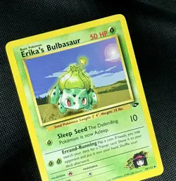 2000 Erika's Bulbasaur 39/132 Gym Challenge Non Holo Vintage Pokemon Card NM- - Image 2