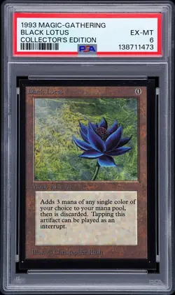 1993 MAGIC THE GATHERING COLLECTOR'S EDITION BLACK LOTUS NM PSA 6 - Image 1