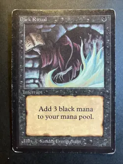 MTG Dark Ritual Beta Edition Heavily Played Condition Black Instant!! - Image 1