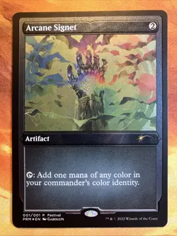 MTG Foil Etched Arcane Signet MagicFest Promo Rare Artifact Near-Mint!! - Image 1
