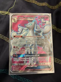 Alolan Ninetales GX (Full Art) 205/214 Pokemon TCG SM Lost Thunder NM - Image 1