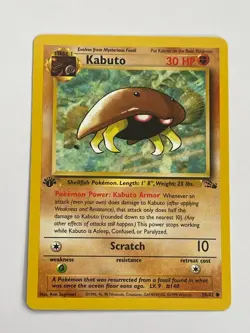 1999 Pokemon Fossil Kabuto 1st Edition Common LP 50/62 - Image 1