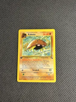 Pokemon TCG Kabuto 50/62 1st Edition Fossil Common HP - Image 3