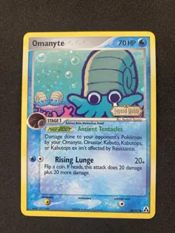 Omanyte 60/92 Pokemon Card 2006 Legend Maker - Reverse Holo - Lightly Played - Image 1