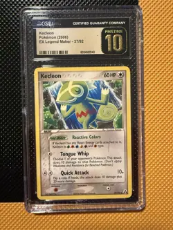Pokemon TCG Kecleon EX Legend Maker 37/92 2006 CGC PRISTINE 10 - Image 1