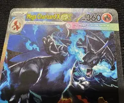 Mega Charizard x EX 125/094 Me02: Phantasmal Flames Holo Mint Condition Pokemon - Image 2