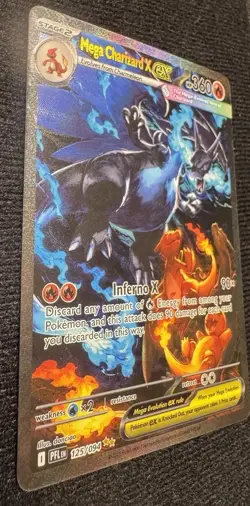Mega Charizard x EX 125/094 Me02: Phantasmal Flames Holo Mint Condition Pokemon - Image 3
