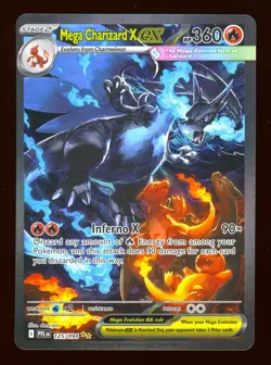 Mega Charizard X ex 125/094 Me02: Phantasmal Flames Holo SIR Pokemon TCG Card - Image 1