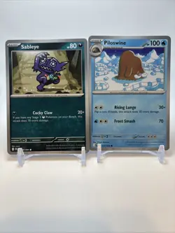 2 Card Lot Tcg Pokemon Sableye And Piloswine Phantasmal Flames - Image 1