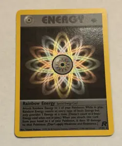 Rainbow Energy 17/82 Holo Rare - First Edition- Team Rocket - Pokemon TCG - Image 1