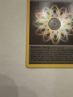 Rainbow Energy 17/82 Holo Rare - First Edition- Team Rocket - Pokemon TCG - Image 3