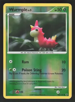 Wurmple 103/127 Reverse Holo Pokemon TCG Platinum LP - Image 1