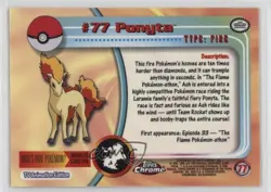 Ponyta Topps Chrome Pokemon TV Animation Edition #77 2000 - Image 2